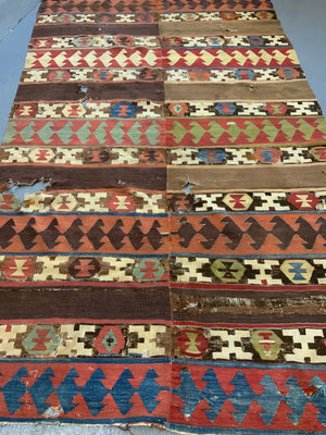 Turkish Aydin antique kilim fragment(s) (226 x 137cm)