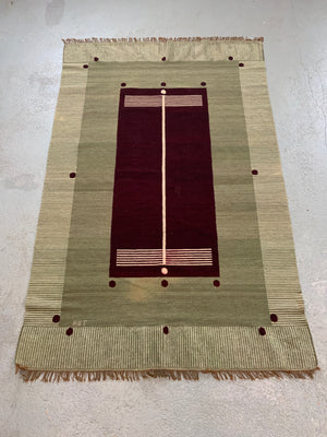 Bauhaus type tapestry rug signed HBT (181 x 118cm)