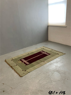 Bauhaus type tapestry rug signed HBT (181 x 118cm)