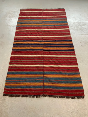 Mazandaran striped fine flatweave (280 x 148cm)