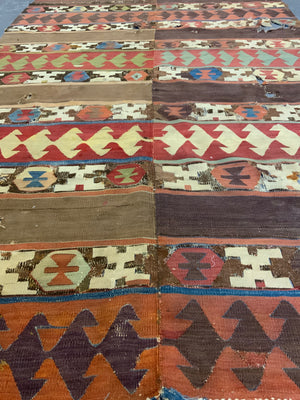 Turkish Aydin antique kilim fragment(s) (226 x 137cm)