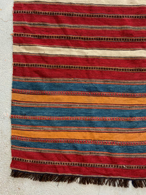 Mazandaran striped fine flatweave (280 x 148cm)