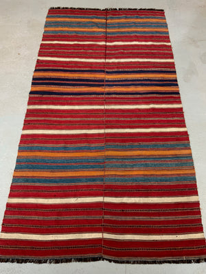 Mazandaran striped fine flatweave (280 x 148cm)