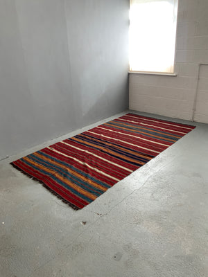 Mazandaran striped fine flatweave (280 x 148cm)