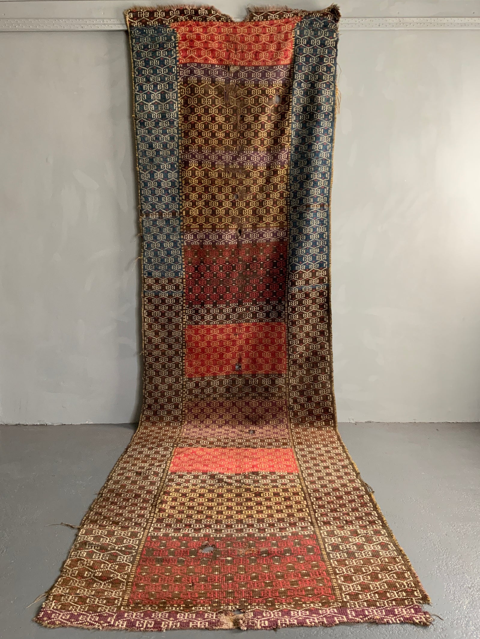 Anataloian Kurdish antique long carpet  *AF (416 x 120cm)
