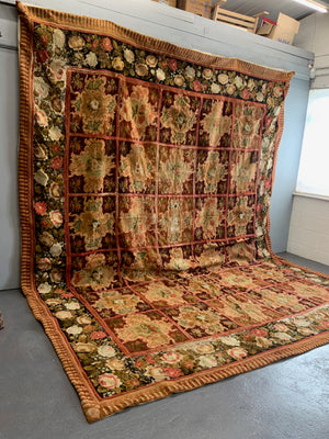 Victorian antique needlework carpet (400 x 330cm) *AF