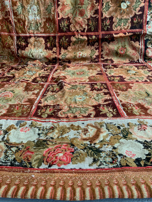 Victorian antique needlework carpet (400 x 330cm) *AF