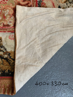 Victorian antique needlework carpet (400 x 330cm) *AF