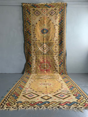 Ukrainian antique tapestry kilim (435 x 151cm)