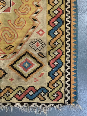 Ukrainian antique tapestry kilim (435 x 151cm)