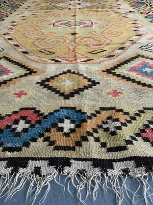 Ukrainian antique tapestry kilim (435 x 151cm)