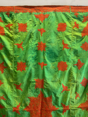 Rajasthan or Gujarat antique embroidery on silk (189 x 128cm)