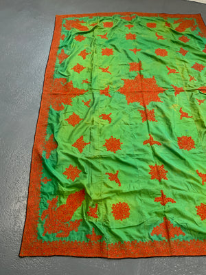 Rajasthan or Gujarat antique embroidery on silk (189 x 128cm)