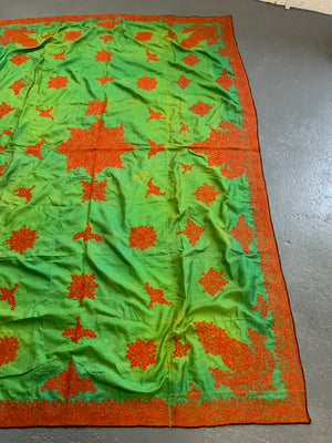 Rajasthan or Gujarat antique embroidery on silk (189 x 128cm)