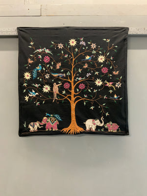 Indian embroidery (80 x 80cm)