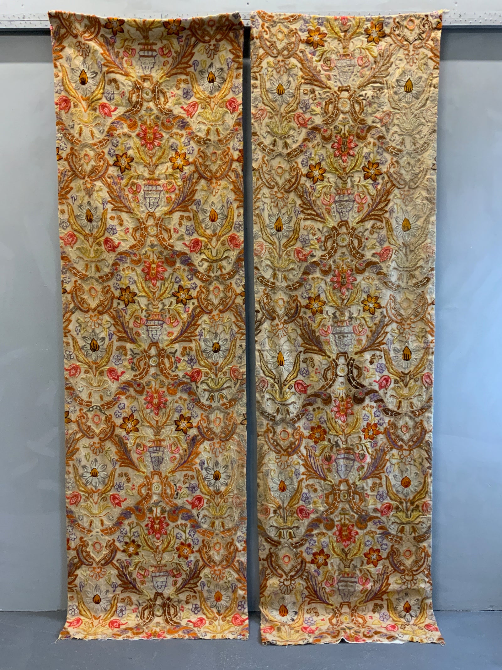 Kashmir chain stitch curtains (245 x 71cm)