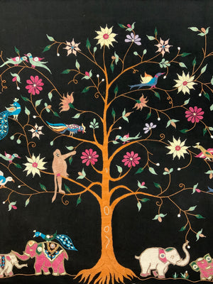 Indian embroidery (80 x 80cm)