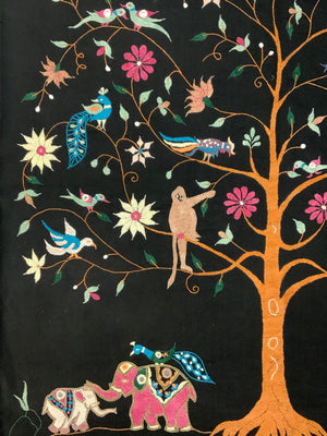 Indian embroidery (80 x 80cm)