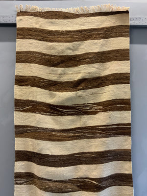 Anatolian flatweave stripped fragment  (210 x 76cm)