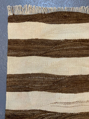 Anatolian flatweave stripped fragment  (210 x 76cm)