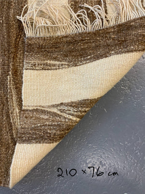 Anatolian flatweave stripped fragment  (210 x 76cm)