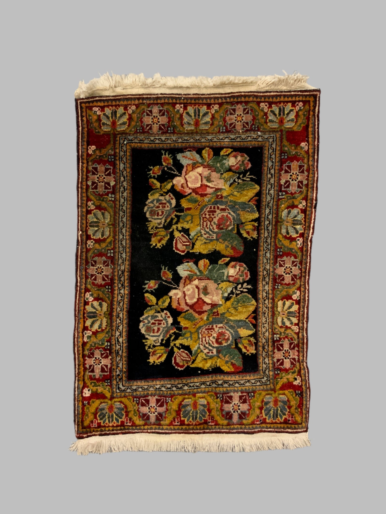 Sarouk vintage ferenghi gul small mat (76 x 54cm)