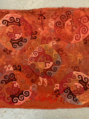 Uzbekistan antique Lakai type embroidery (56 x 56cm) *AF