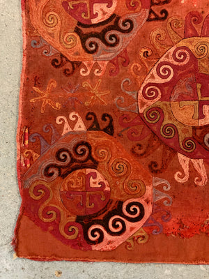 Uzbekistan antique Lakai type embroidery (56 x 56cm) *AF