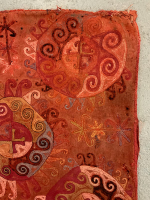 Uzbekistan antique Lakai type embroidery (56 x 56cm) *AF