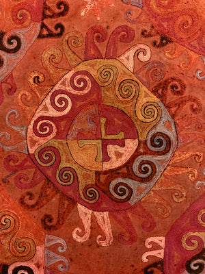 Uzbekistan antique Lakai type embroidery (56 x 56cm) *AF