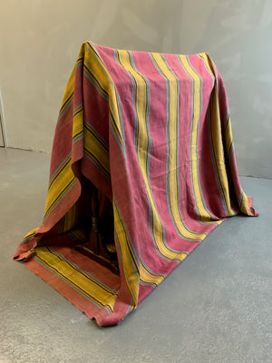 Indian (?) striped handwoven  warp-face cotton (152 x 124cm)