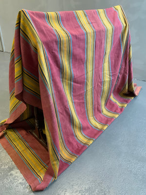Indian (?) striped handwoven  warp-face cotton (152 x 124cm)