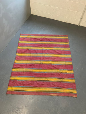 Indian (?) striped handwoven  warp-face cotton (152 x 124cm)
