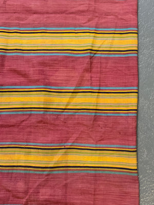 Indian (?) striped handwoven  warp-face cotton (152 x 124cm)