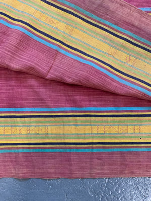 Indian (?) striped handwoven  warp-face cotton (152 x 124cm)