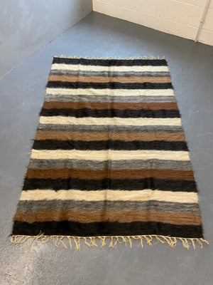 Turkish Anatolian Siirt mohair Angora  rug (190 x 125cm)