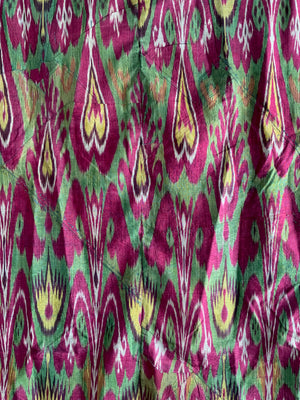 Uzbek / Tajik antique silk ikat (122 x 83cm)
