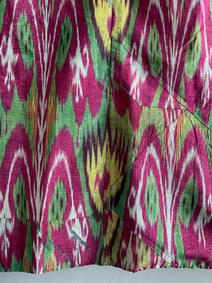 Uzbek / Tajik antique silk ikat (122 x 83cm)