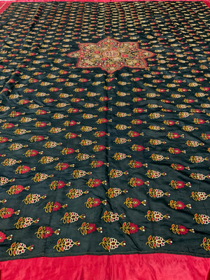 Gujarat antique Jain / Kutch Muslim embroidery (210 x 154cm)