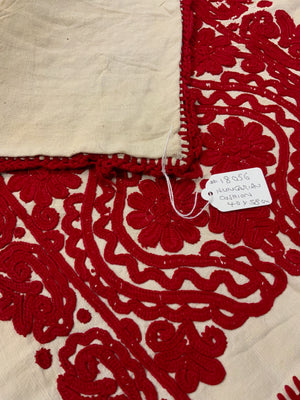 Hungarian vintage embroidered cushion cover (58 x 40cm)