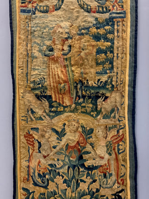 Pair of Brussels antique tapestry borders (166 x 51cm) [2]