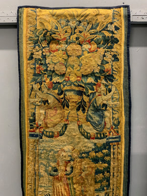 Pair of Brussels antique tapestry borders (166 x 51cm) [2]