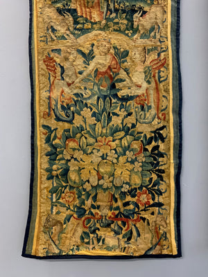 Pair of Brussels antique tapestry borders (166 x 51cm) [2]