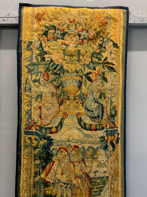 Pair of Brussels antique tapestry borders (166 x 51cm) [2]