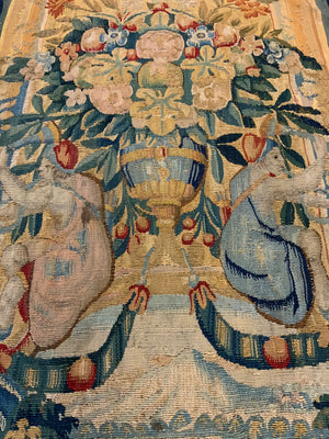 Pair of Brussels antique tapestry borders (166 x 51cm) [2]