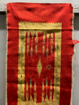 Antique Syrian fine wool & silk  tapestry (82 x 42cm)