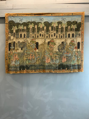 Indian revival gouache pichwai painting (150 x 114cm)