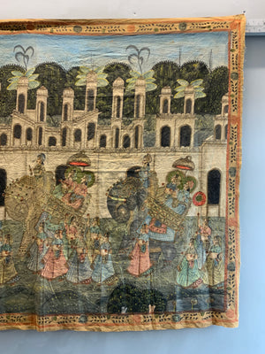 Indian revival gouache pichwai painting (150 x 114cm)