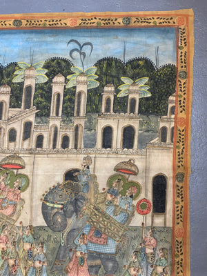 Indian revival gouache pichwai painting (150 x 114cm)