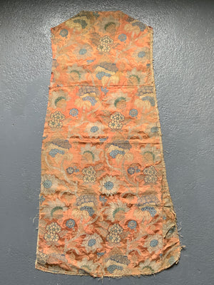 French antique silk and gilt brocade fragment  (115 x 50cm)